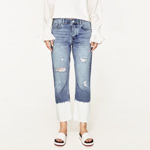 Zara Ripped Midrise Jeans Size US 2
